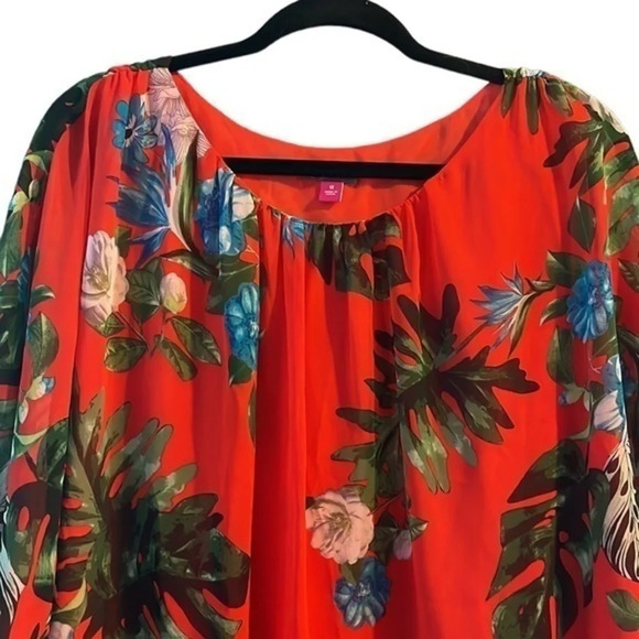 New Plus Size Vince Camuto Floral‎ Top Size 1X - Picture 4 of 8